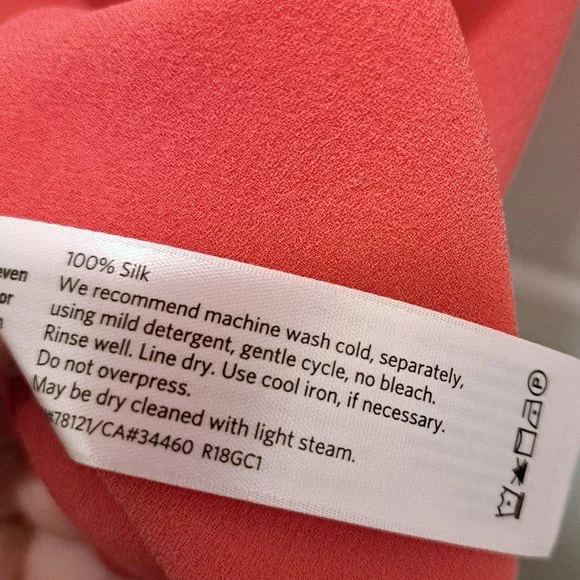 Eileen Fisher Flutter Sleeve Silk Georgette Boxy Top Pink Size 2X - Picture 9 of 10